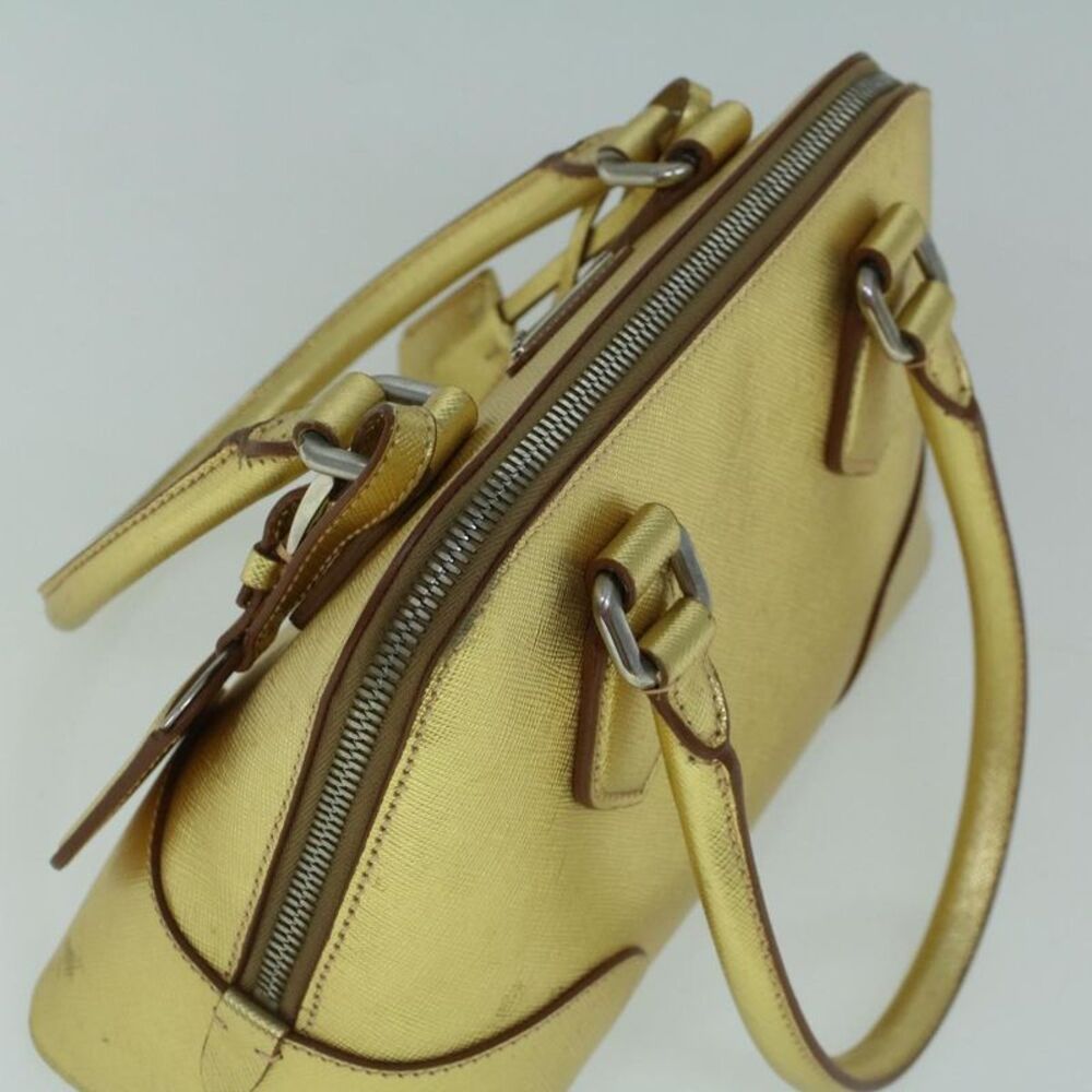 Prada Promenade Bag Saffiano Leather Gold Leather Handbag (Pre-Owned) - Picture 16 of 16
